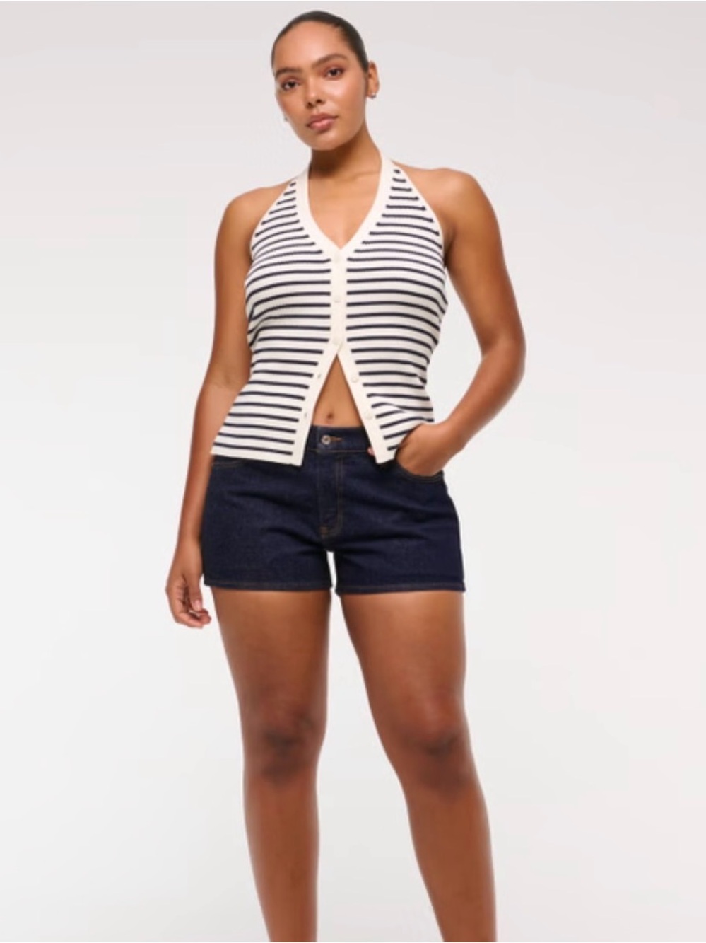 Abercrombie low rise denim shorts